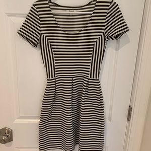Madewell Bistro Dress in Ridgestripe Knit Size 0